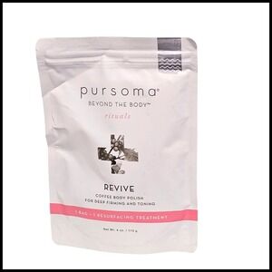 Pursoma Revive Coffee Body Polish Deep Firming Toning Resurfacing Treatment 4 oz